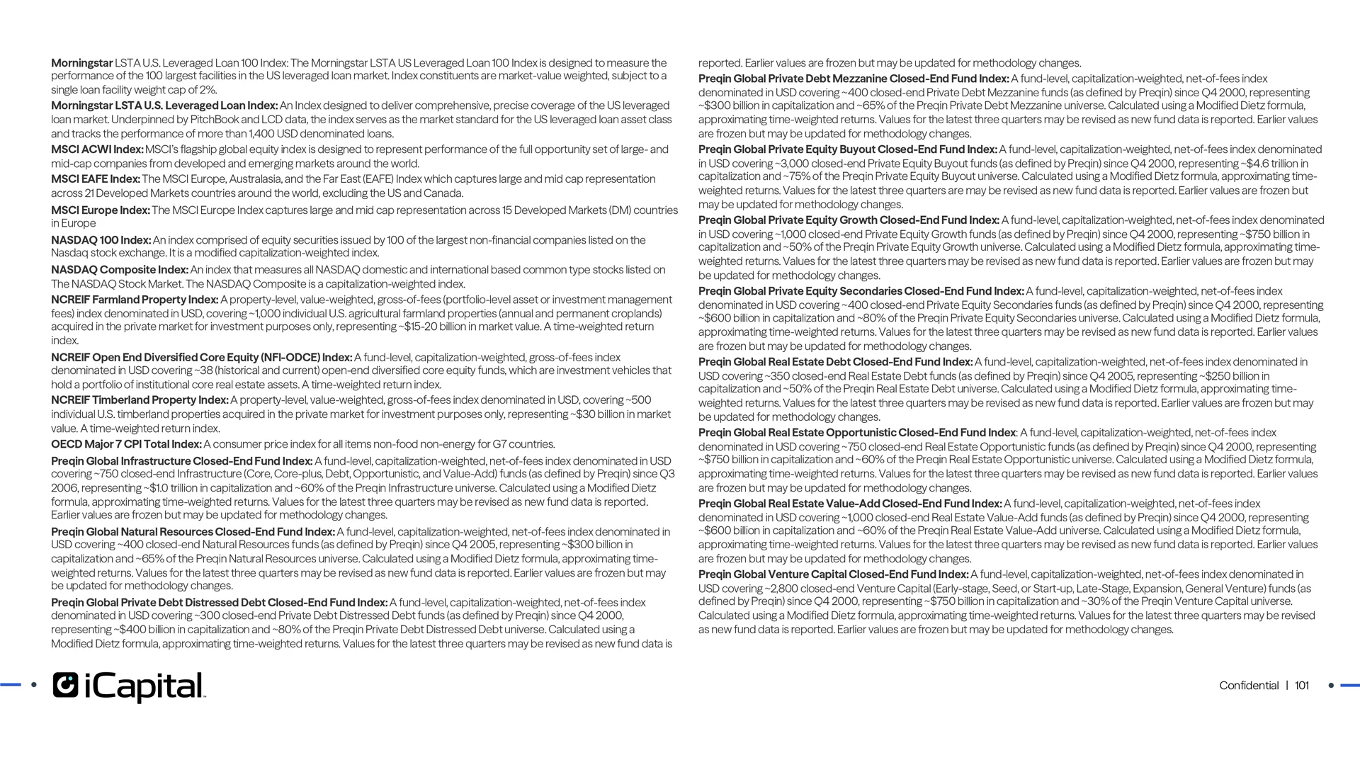 Index Definitions (continued)