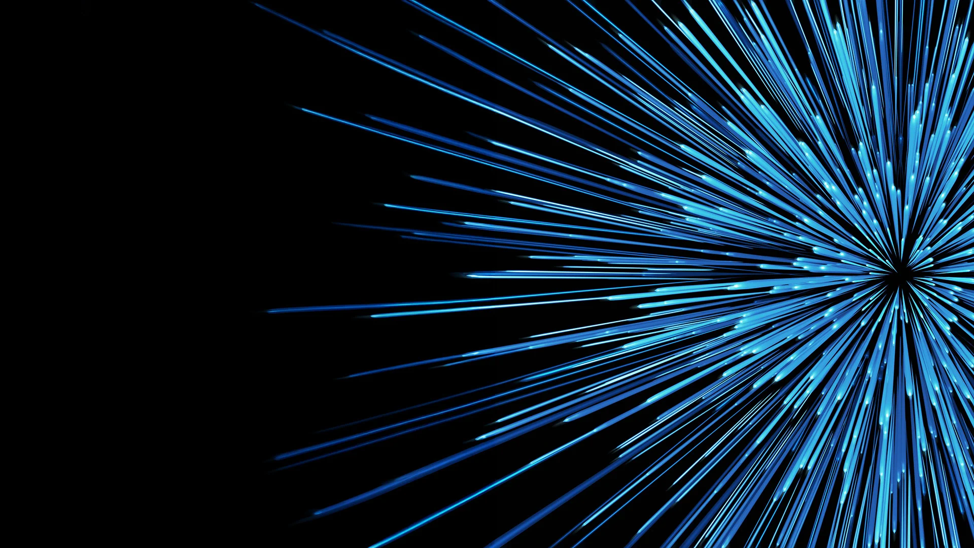 dark background with blue starburst