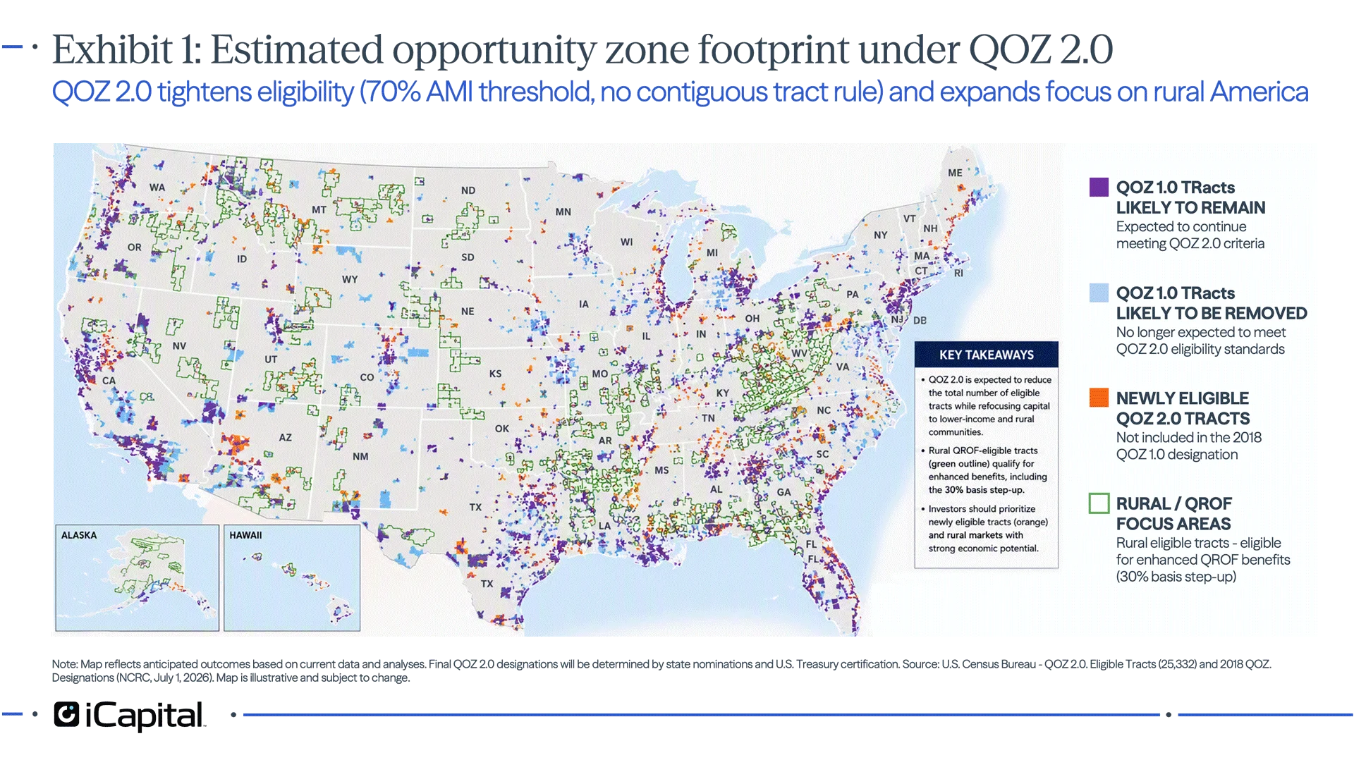 Exhibit 1: Estimated opportunity zone footprint under QOZ 2.0